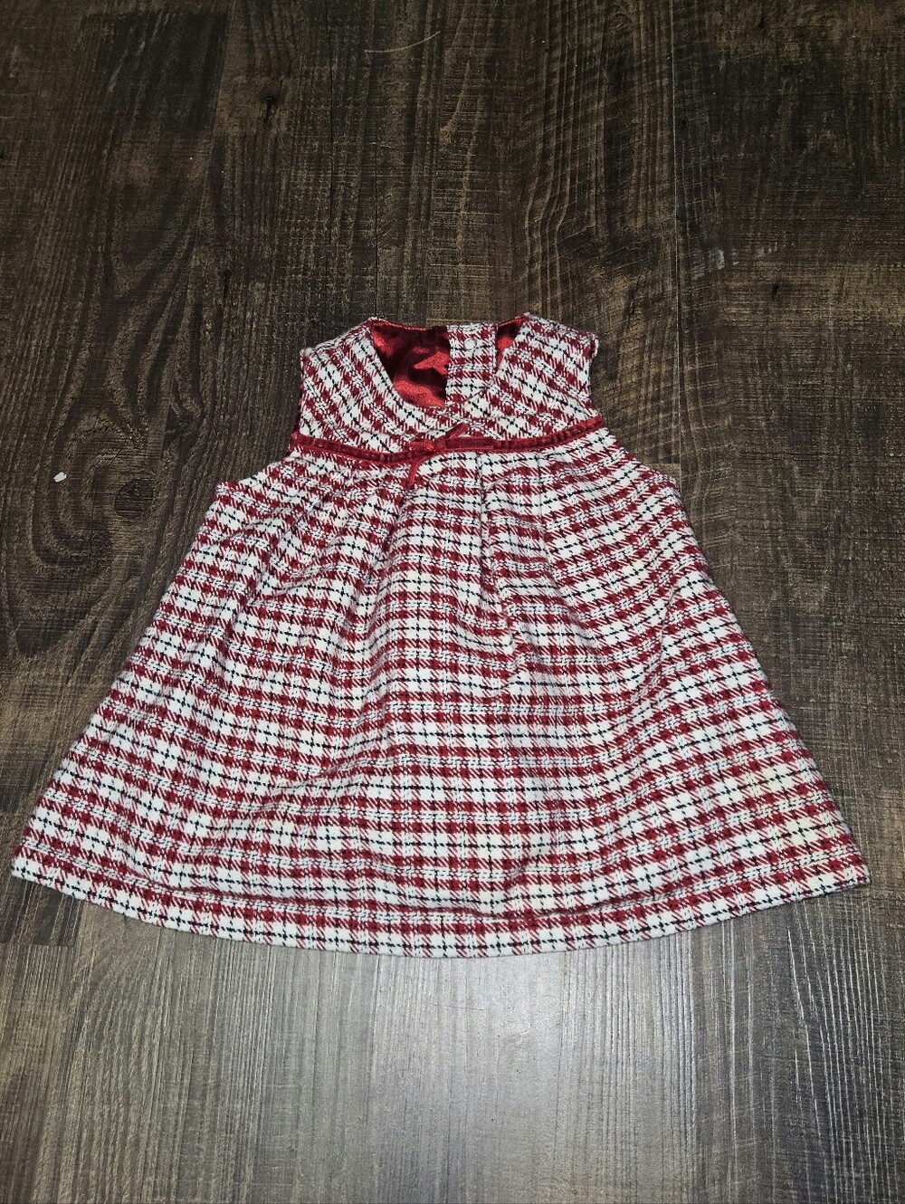 Vintage 2007 Gymboree Houndstooth Plaid Holiday Dress